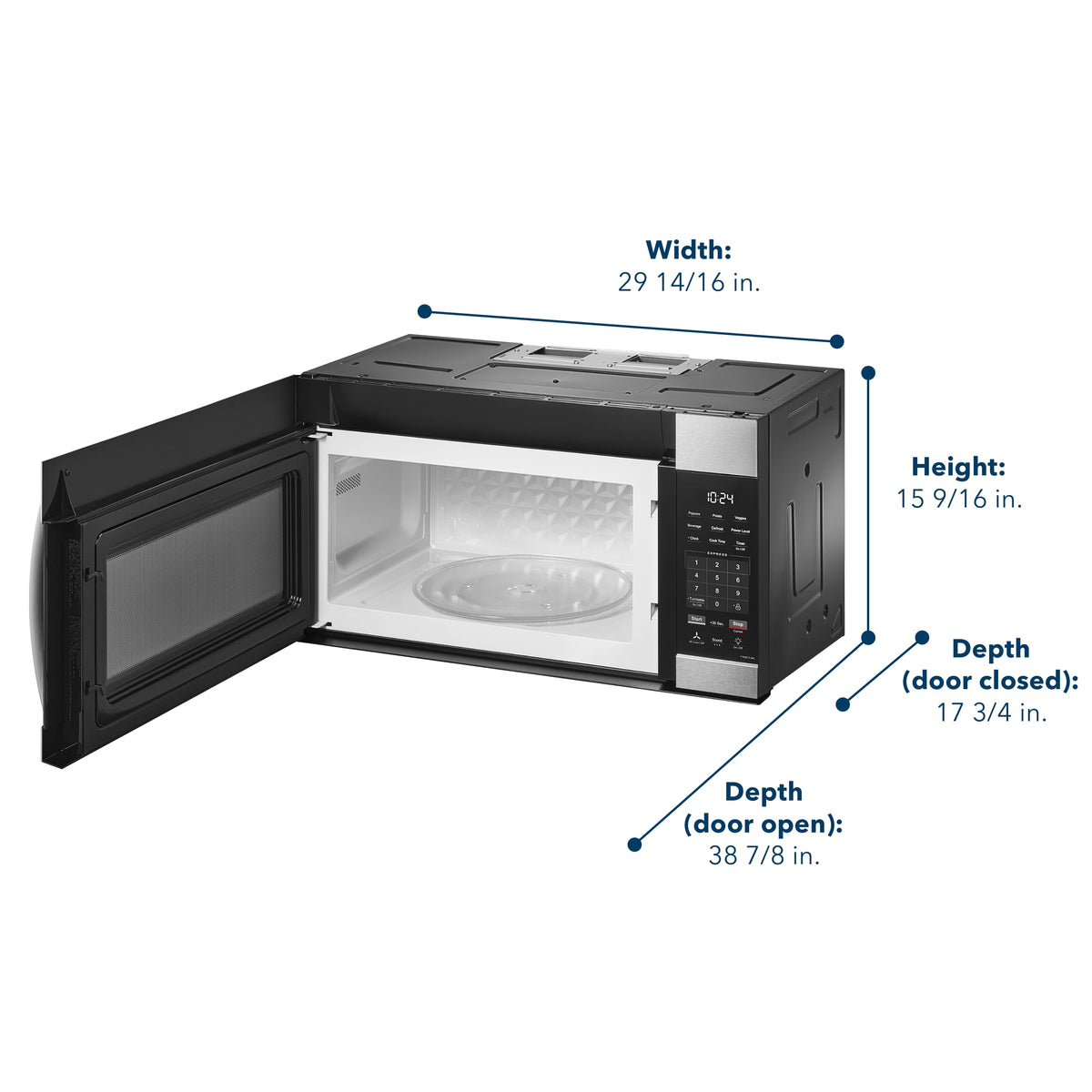 Insignia™ - 1.7 Cu. Ft. Over-the-Range Microwave with 2-Stage Cooking - Stainless Steel