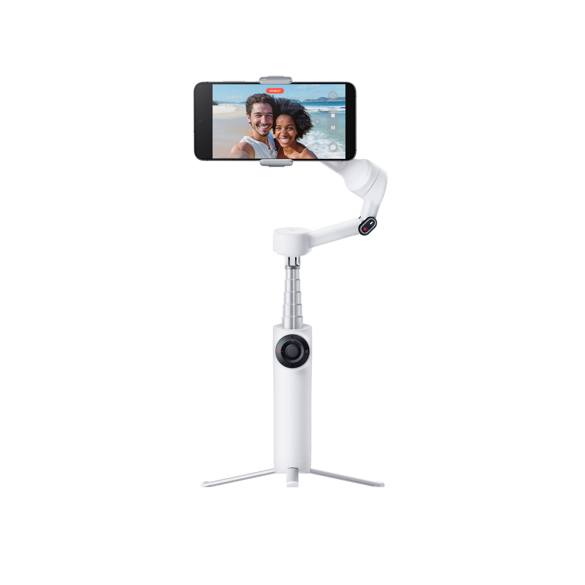 Insta360 - Flow 2 AI Tracker Bundle Gimbal Stabilizer for Smartphones - Summit White