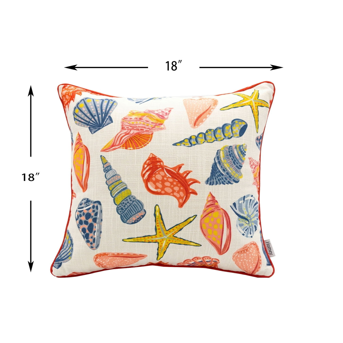 Cojines decorativos cuadrados de exterior color coral (Set de 2) - Multicolor