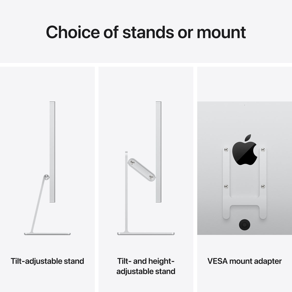 Apple - Studio Display - Standard glass - Tilt-adjustable stand - Silver