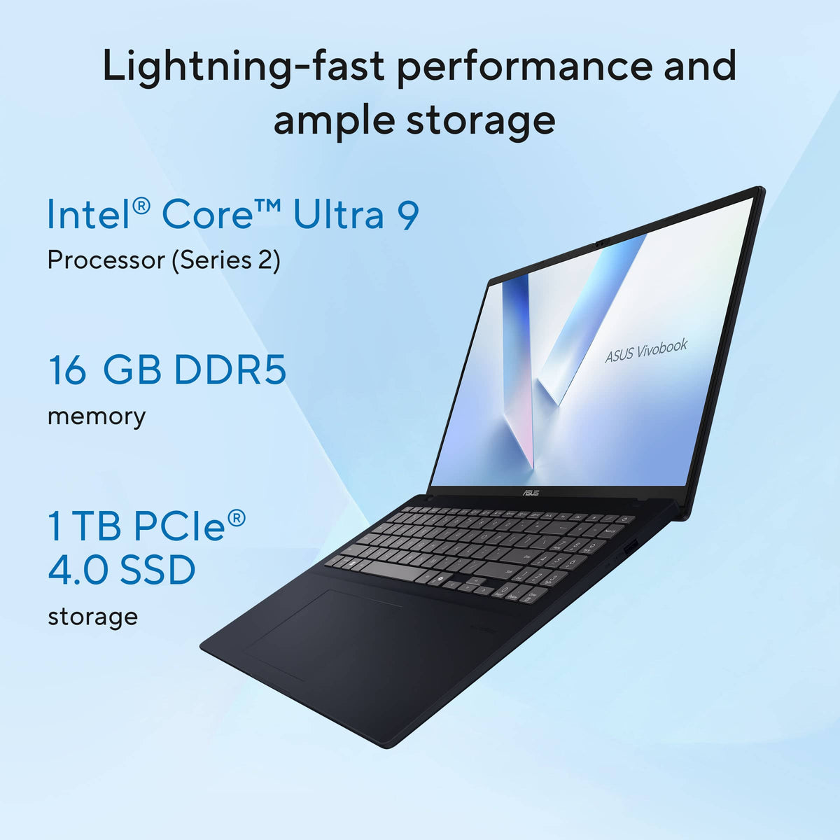 ASUS - Vivobook 16 16" WUXGA Display - Intel Core Ultra 9 285H - 16GB RAM - 1TB SSD - Quiet Blue