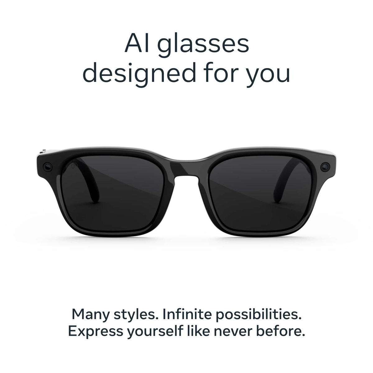 Meta - Adventurer - AI Glasses - Smart Features like 12MP Camera, Live Translate- 8+ Hour Battery - Transitions Grey Lenses - Classic Black
