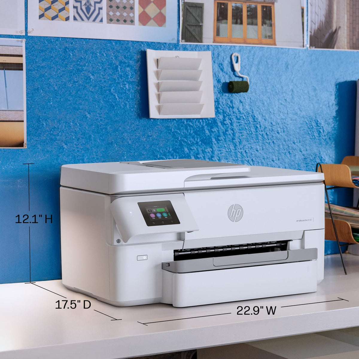 HP - OfficeJet Pro 9720 Wireless AI-Enabled Wide Format All-in-One Inkjet Printer with 3 Months of Instant Ink - White