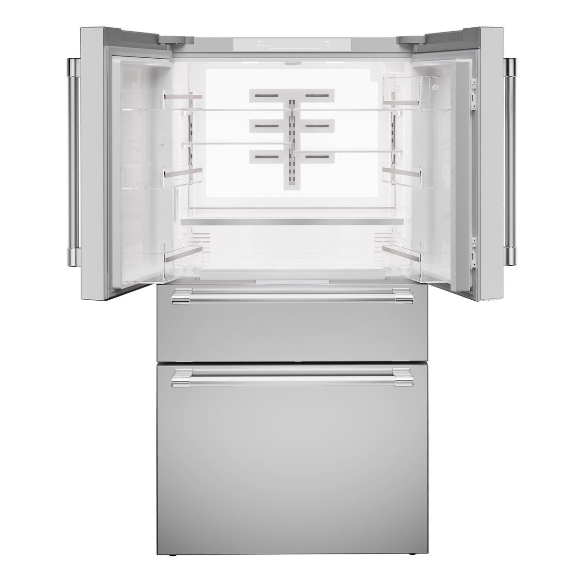 Thermador - Professional Series 36 in. Wide 20.4 Cu. Ft. 4-Door French Door Bottom Freezer Smart Counter-Depth Refrigerator - Stainless Steel