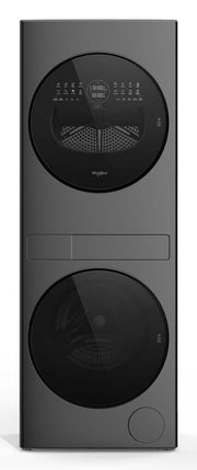 Whirlpool - 2.7 Cu. Ft. Washer and 4.3 Cu. Ft. Electric Dryer Ventless Heat Pump Laundry Tower and Energy Star - Titanium Metallic