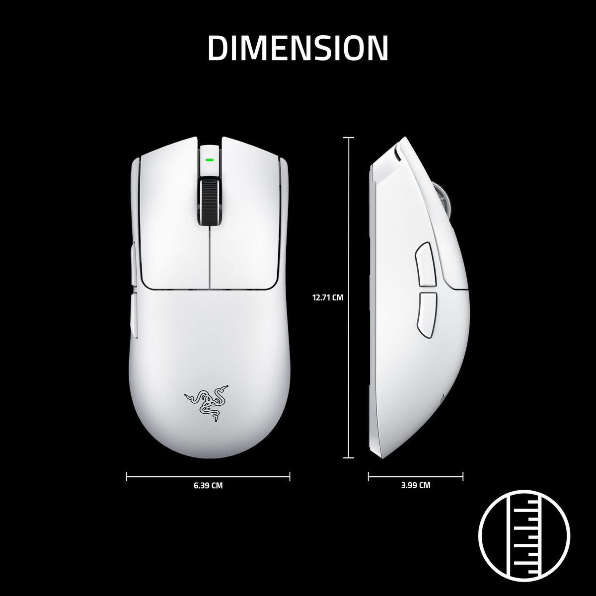 Razer - Viper V4 Pro Ultra Lightweight Optical Gaming Mouse with 180 Hour Battery Life - 8k Polling Rate - Wireless - White