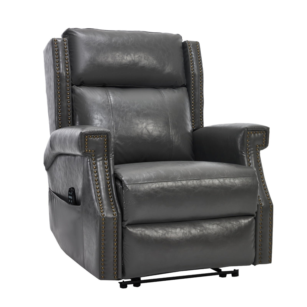Sillón reclinable manual con mecanismo de movimiento de alta resistencia, 8 nodos vibratorios y 3 modos de masaje para sala de estar