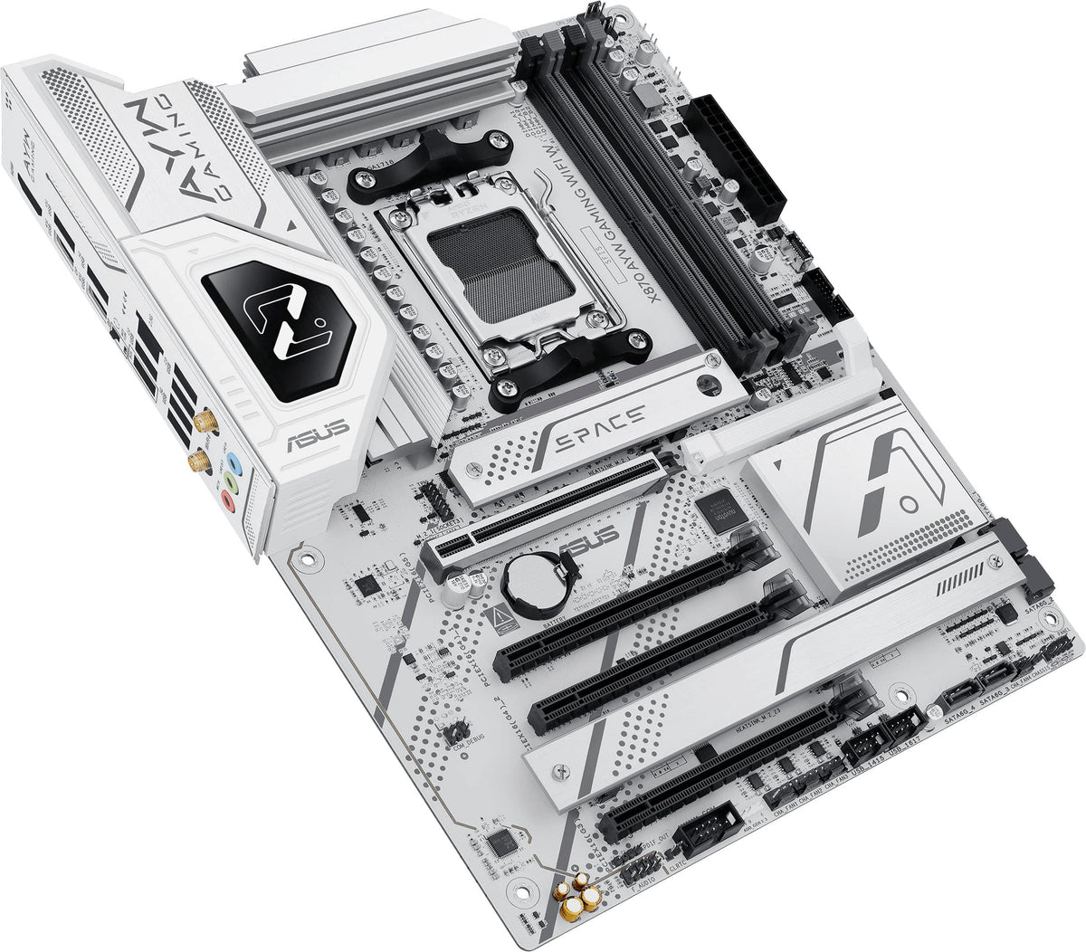 ASUS - X870 AYW GAMING (Socket AM5) AMD X870 ATX DDR5 Wi-Fi 6 AX Motherboard - White