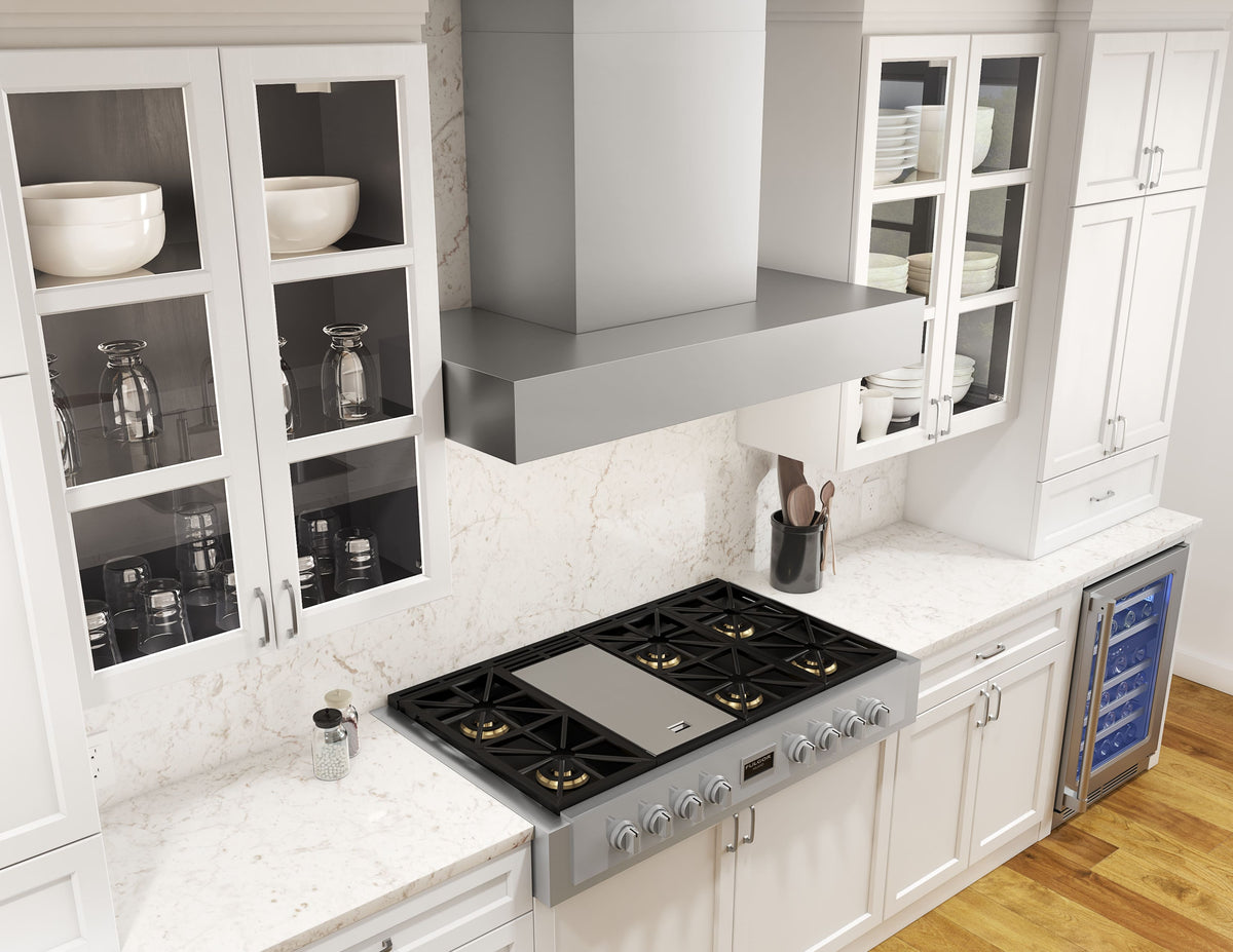 Zephyr - 48 inches - Externally Vented - Wall Range Hood - Stainless Steel