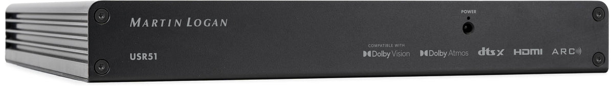 MartinLogan - USR51 Ultra-Slim 5.1 Wall-Mountable A/V Receiver, 50W Per Channel with eARC, Anthem Room Correction, Built-In Streaming - Black