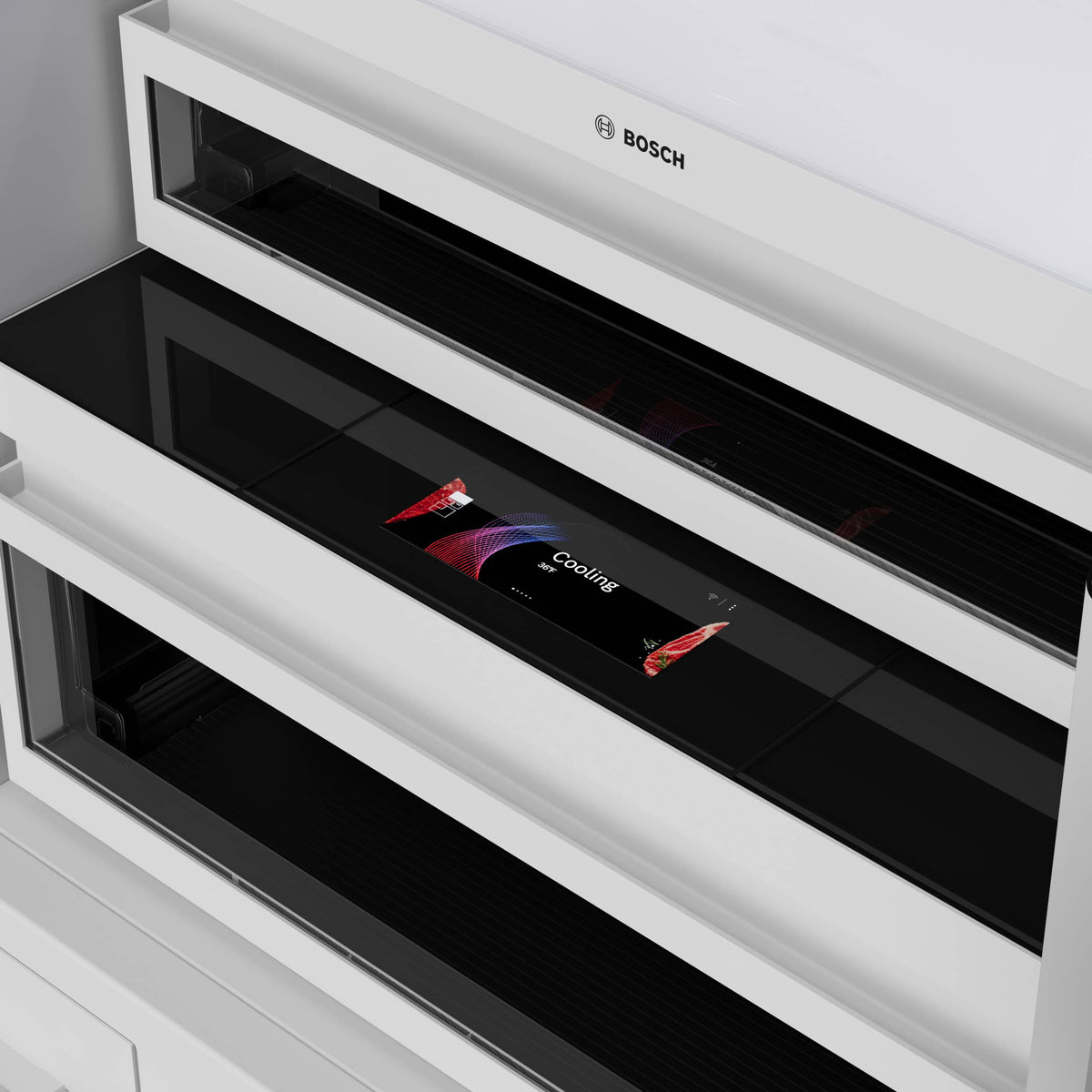 Bosch - Benchmark Series 30 in. Wide 16.5 Cu. Ft. Bottom Freezer Built-in Smart Refrigerator - Custom Panel Ready