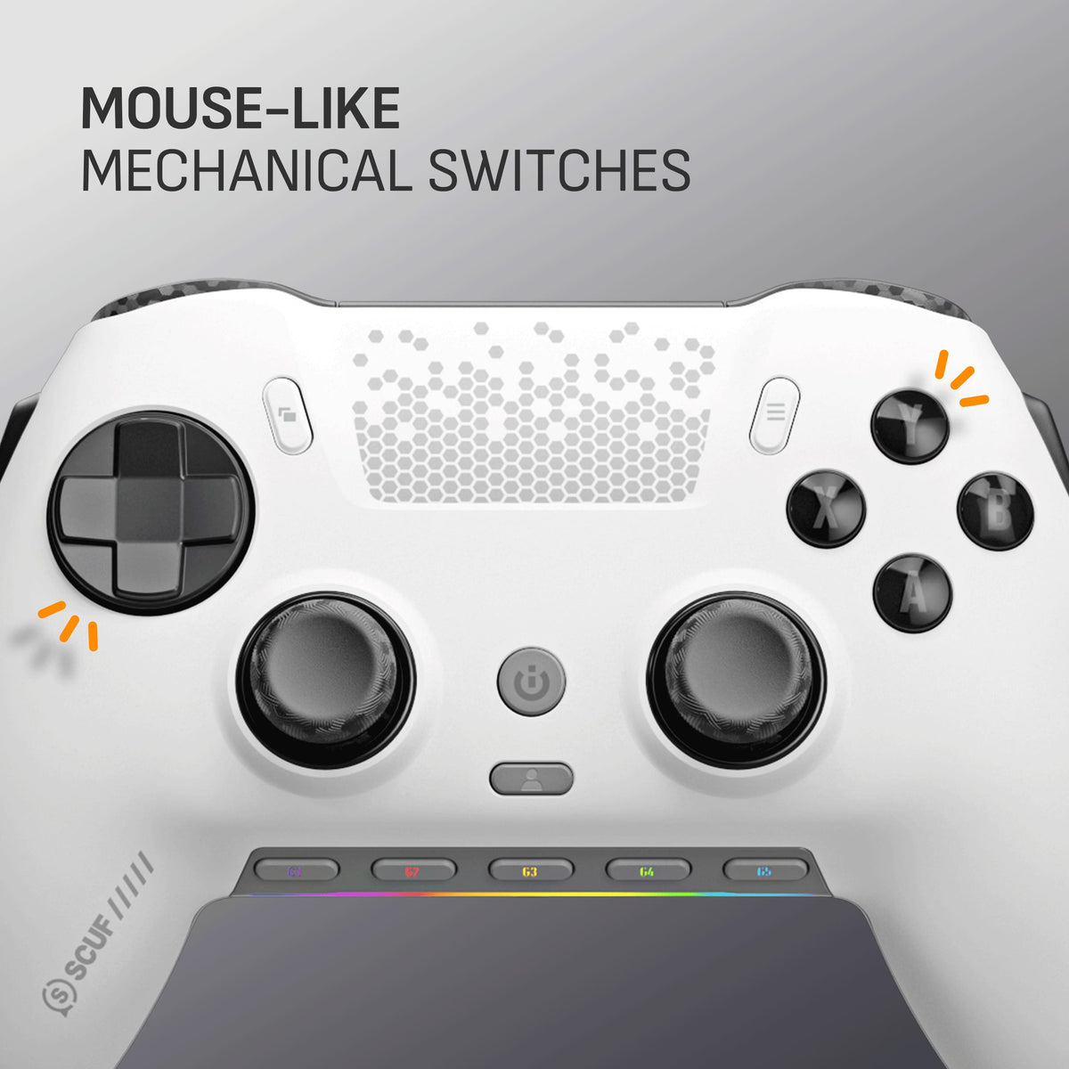 SCUF - ENVISION PRO v2 Wireless Hall Effect Gaming Controller for PC with Anti-Drift Thumbsticks - White/Black
