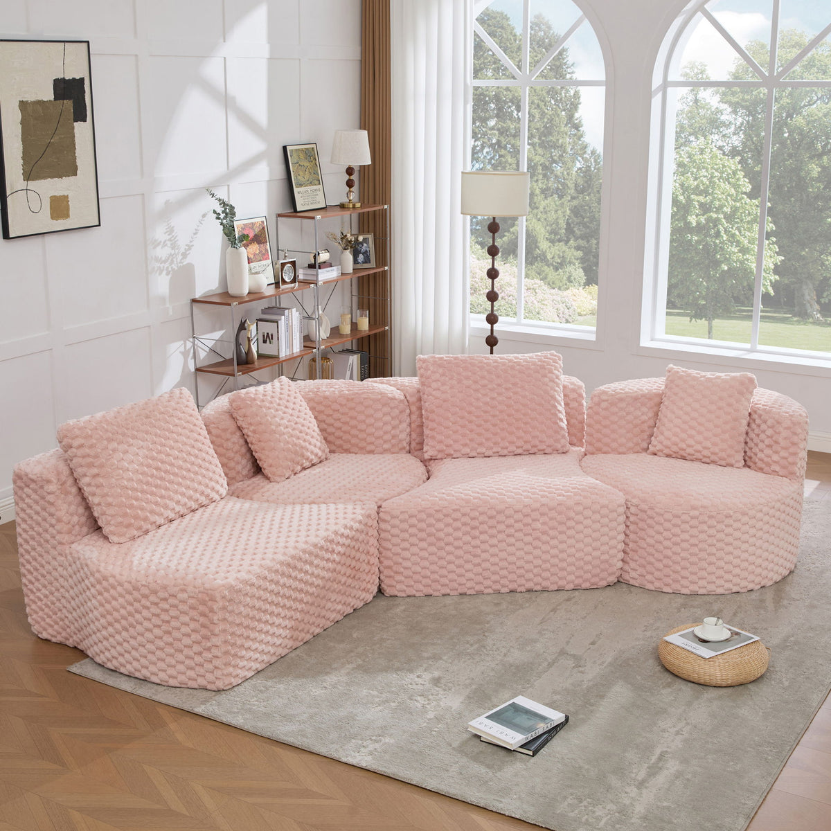 Sofá seccional modular con diseño de combinación libre