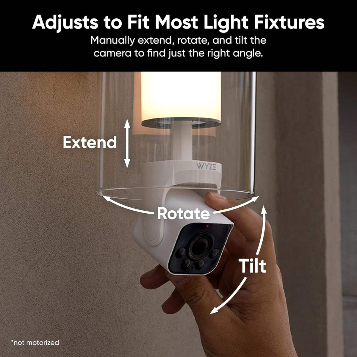 Wyze - Bulb Cam 2K Smart Lightbulb Wi-Fi Security Camera with Color Night Vision, Dimmable 800 Lumen LED, E26 Socket - White