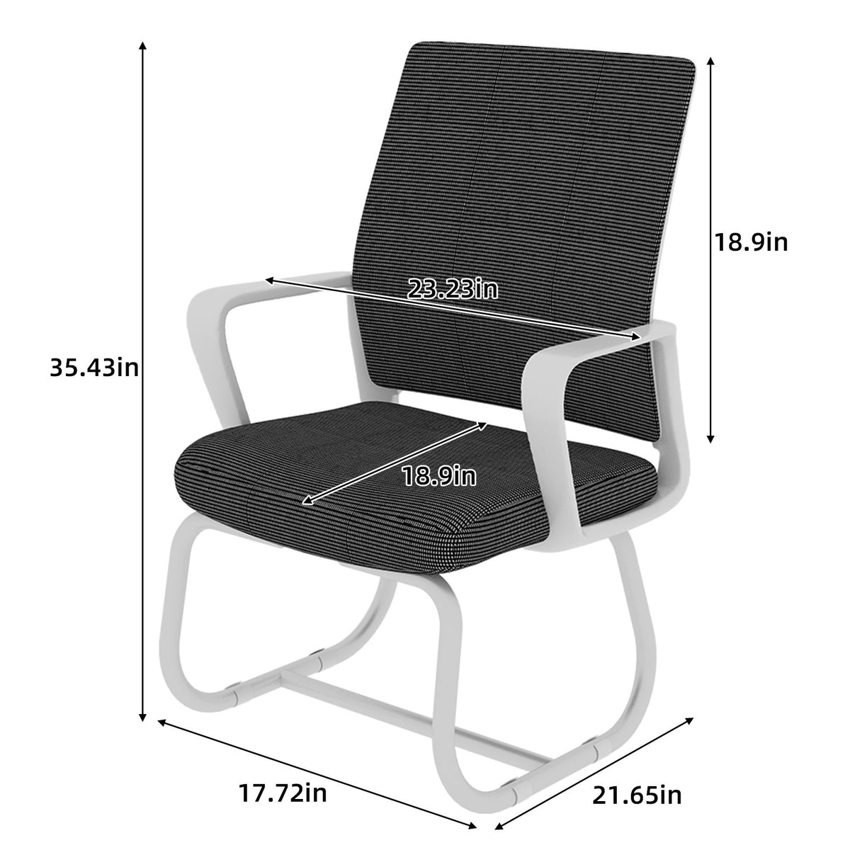Silla de oficina minimalista con respaldo suave