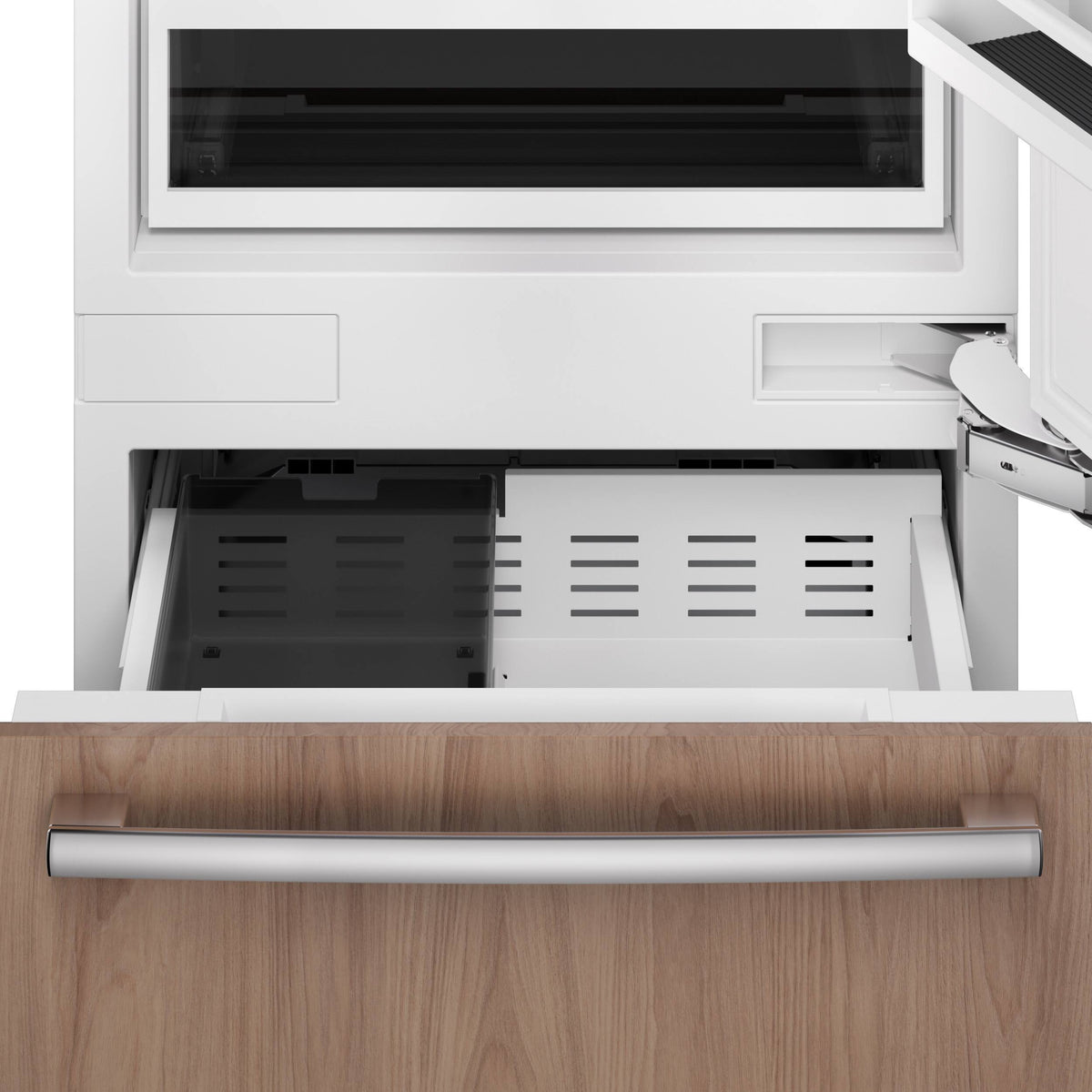 Bosch - Benchmark Series 30 in. Wide 16.5 Cu. Ft. Bottom Freezer Built-in Smart Refrigerator - Custom Panel Ready