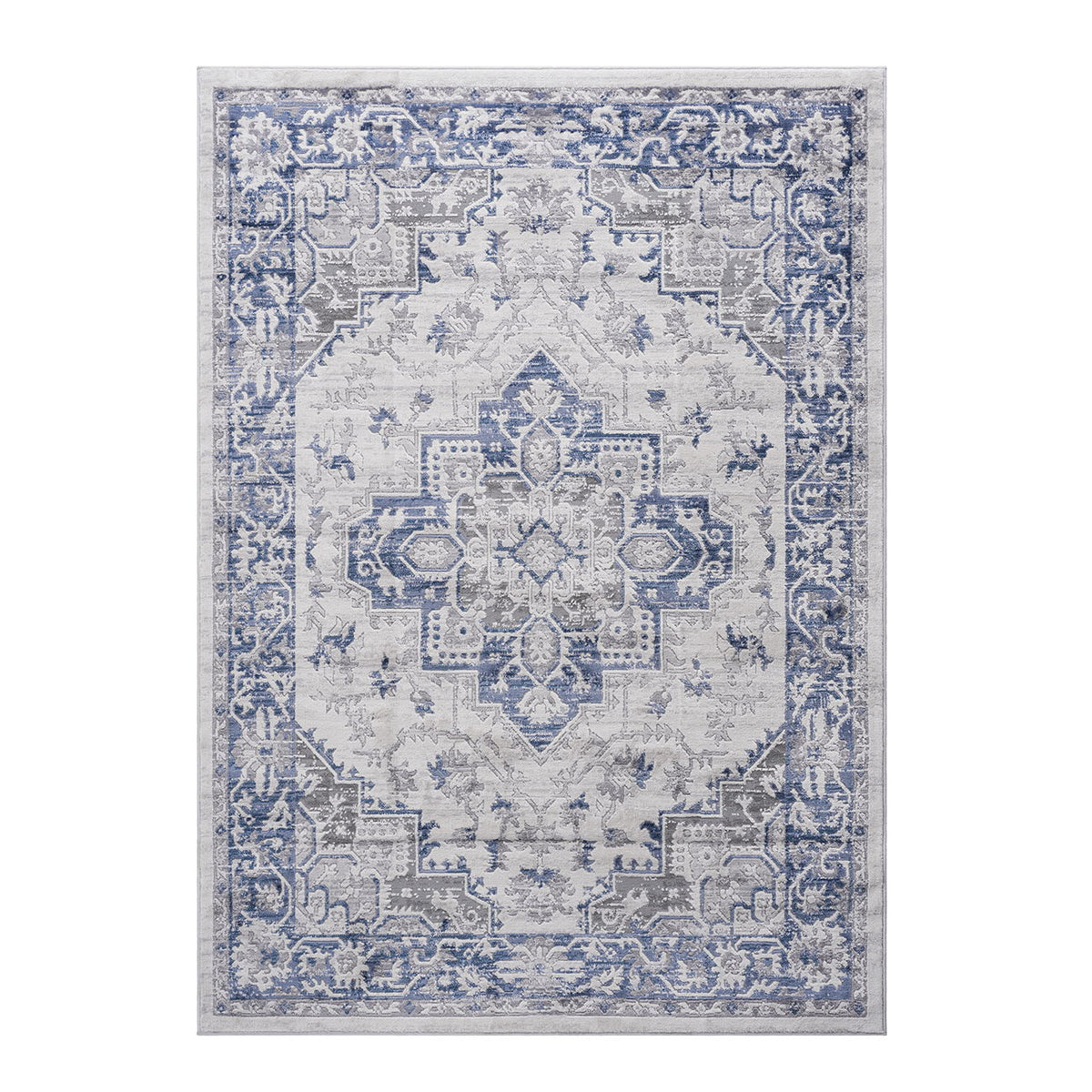 Marfi - 8' X 10' Oriental Area Rug - Blue / Gray