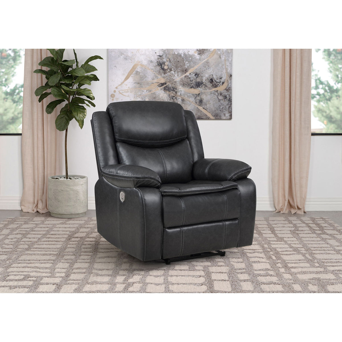 Salerno - Sillón reclinable eléctrico con carga USB