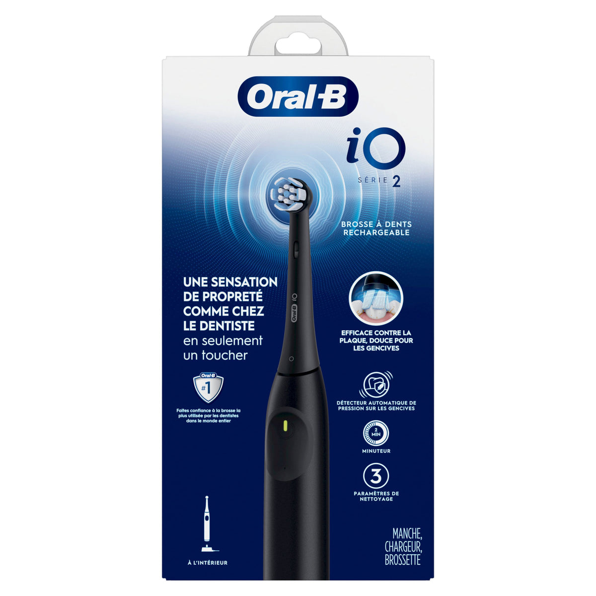 Oral-B - iO2 Rechargeable Electric Toothbrush Kit - Night Black