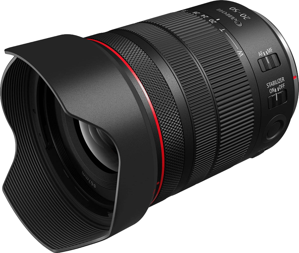 Canon - RF20-50mm F4 L IS USM Power Zoom Standard Angle Zoom Lens for Use with EOS R-Series Mirrorless Cameras - Black