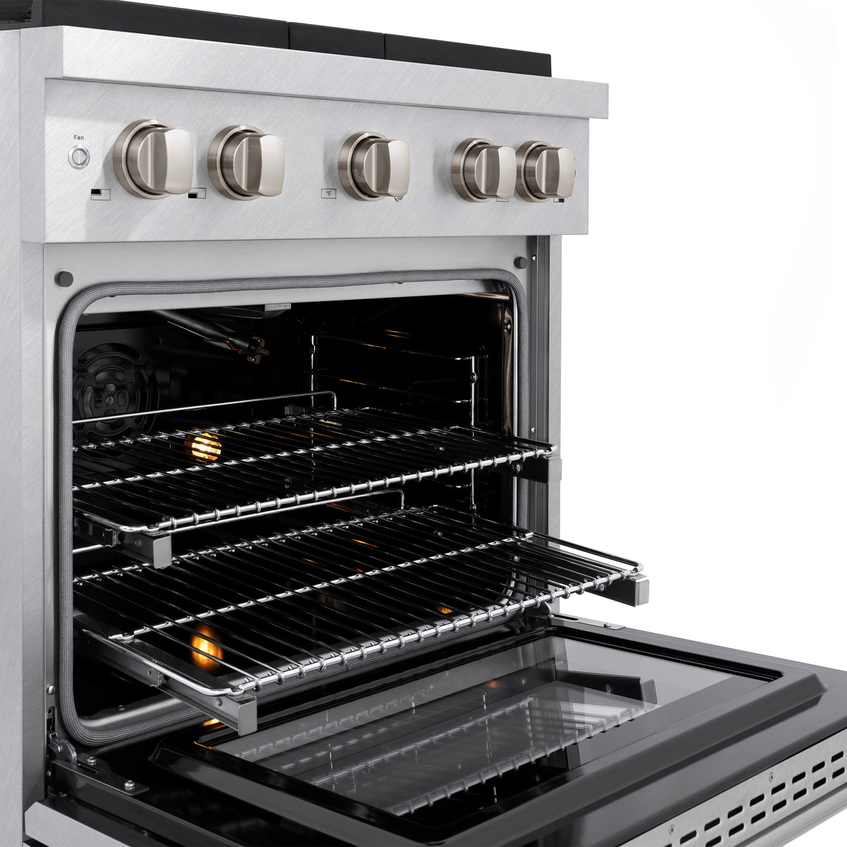 30 in. Wide 4 Burner ZLINE Paramount Gas Range Convection Oven (SGRS-30) - Stainless Steel