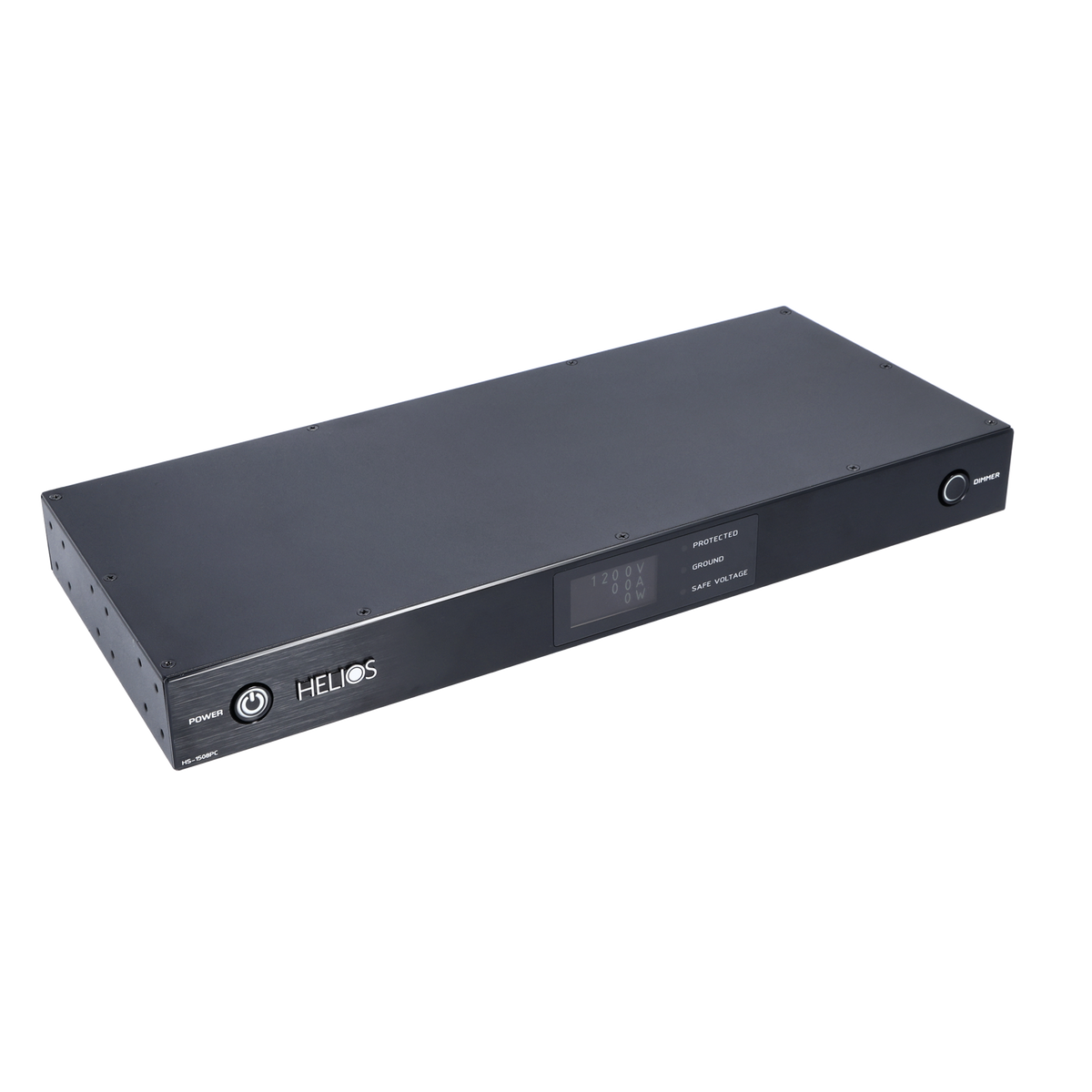 Ethereal - HELIOS 8-Outlet Unlimited Joules Surge Protector - Black Brushed Aluminum