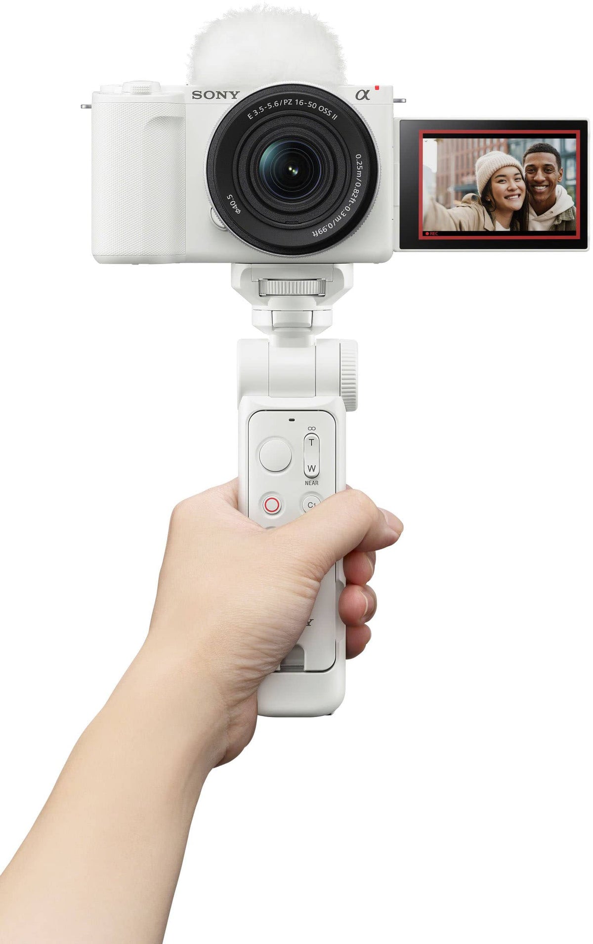 Sony - GP-VPT3 Multi-function Bluetooth® Shooting Grip, Tripod and Remote Comander - White