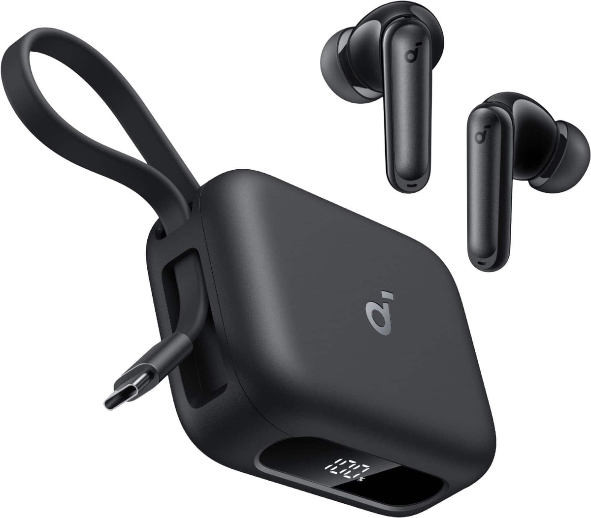 Soundcore - by Anker P41i Bluetooth Wireless In Ear Earbuds with Portable USB-C 3,000mAh Phone Charger - Black