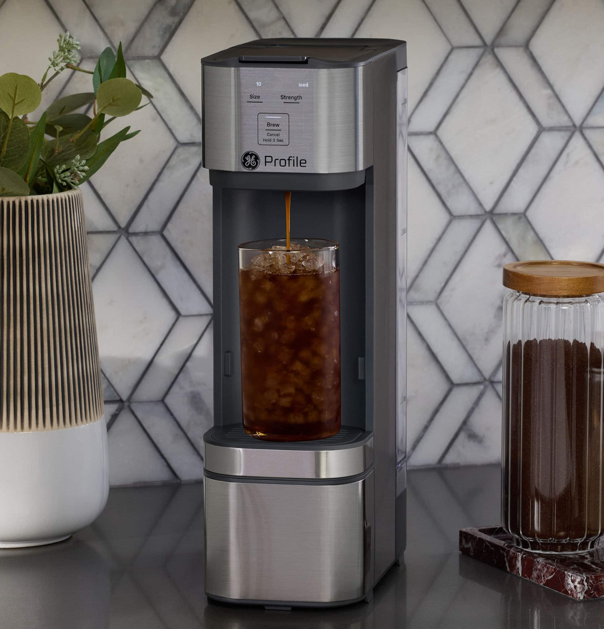 GE Profile - Brewpal Single-Serve Coffee Maker - Stainless Steel