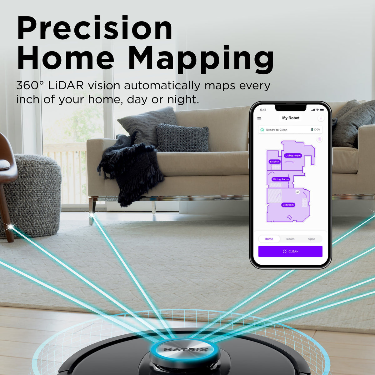Shark - Matrix Self Empty Robot Vacuum with Bagless, 45-Day Capacity Base, Self-Cleaning Brushroll, Precision Mapping - Black
