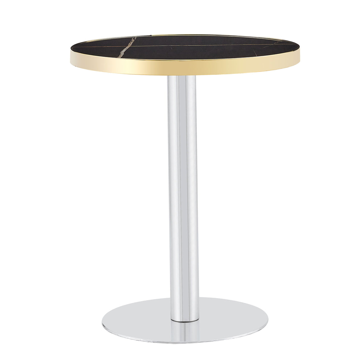 Mesa de bistró redonda moderna y elegante