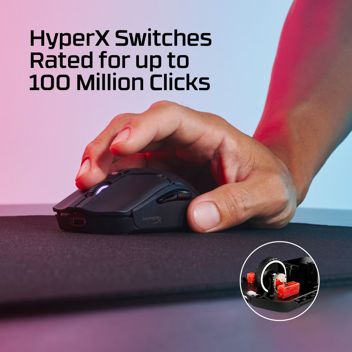 HyperX - Pulsefire Haste 2 Core Lightweight Wireless Optical Gaming Mouse - Wireless - Black