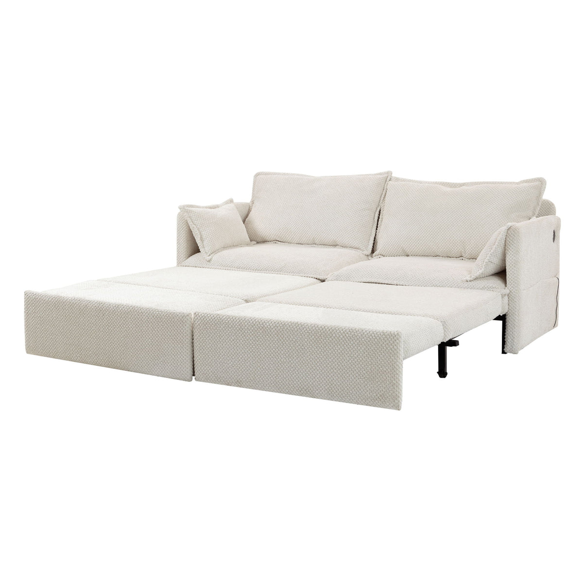Pull Out Sofa Bed, Convertible Sleeper Sofa Couch, Side Storage, And USB / C - Type Charging Ports Chair