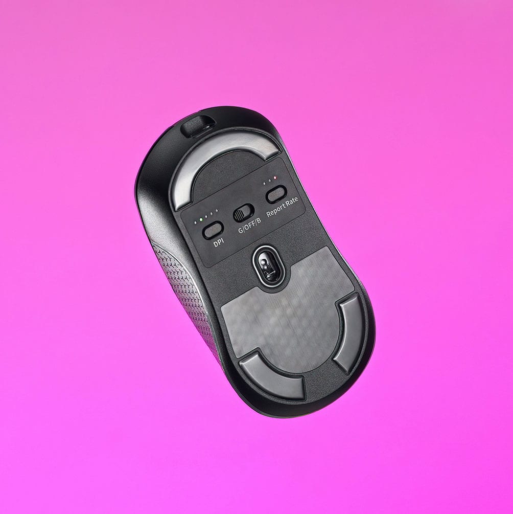 Keychron - M3 Wireless Bluetooth Laser Gaming Mouse with 8K Polling Rate - Wired - Black