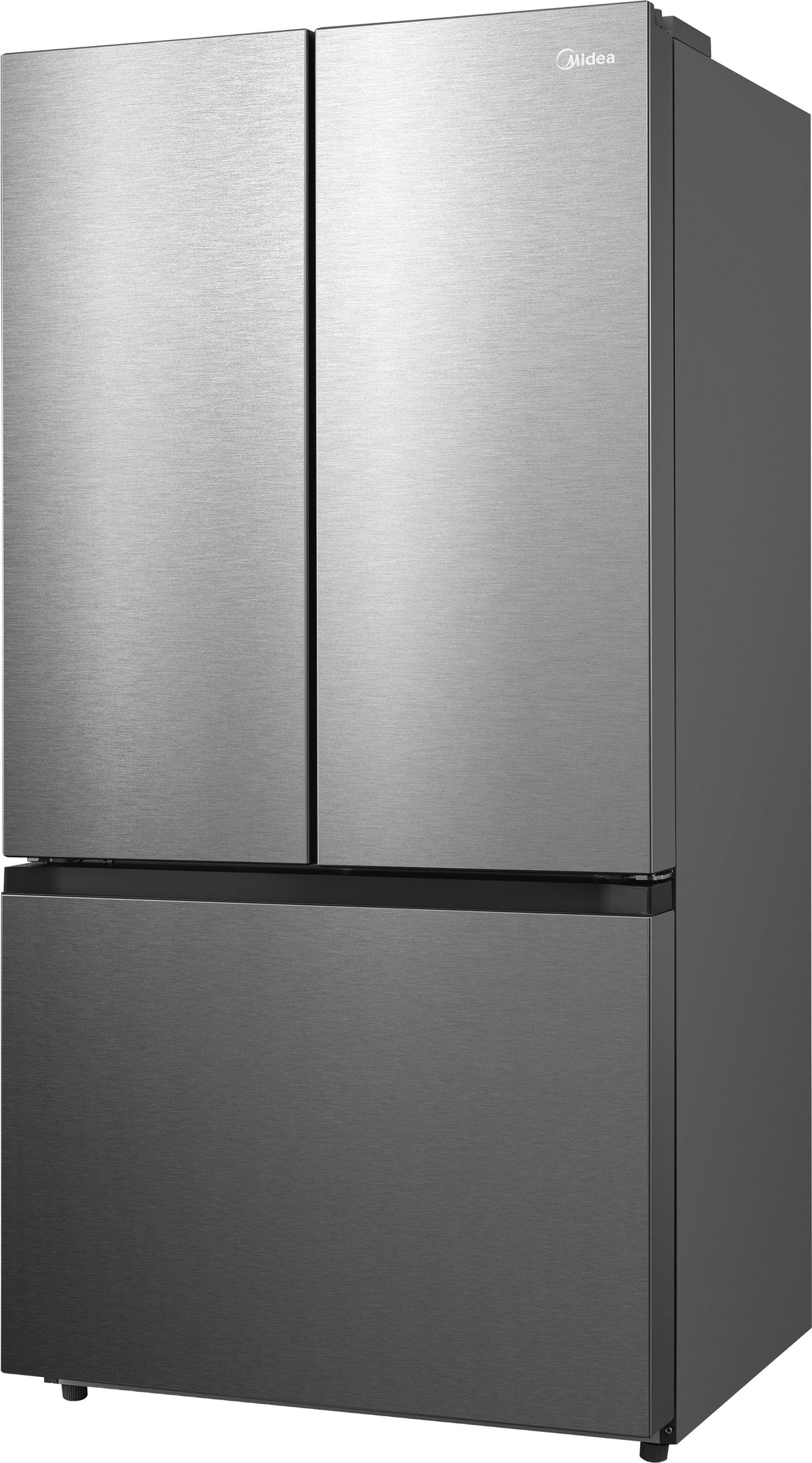 Midea - 33 in. Wide Counter-Depth PLUS 23 Cu. Ft. French Door Refrigerator + Water2Ways - Stainless Steel