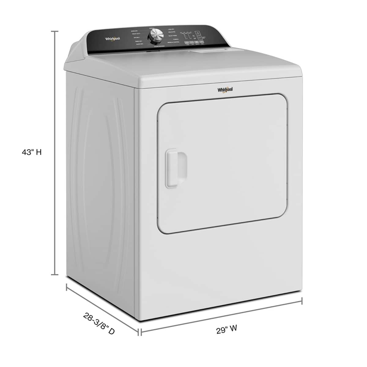 7.0 Cu. Ft. Whirlpool Gas Dryer with Moisture Sensor - White