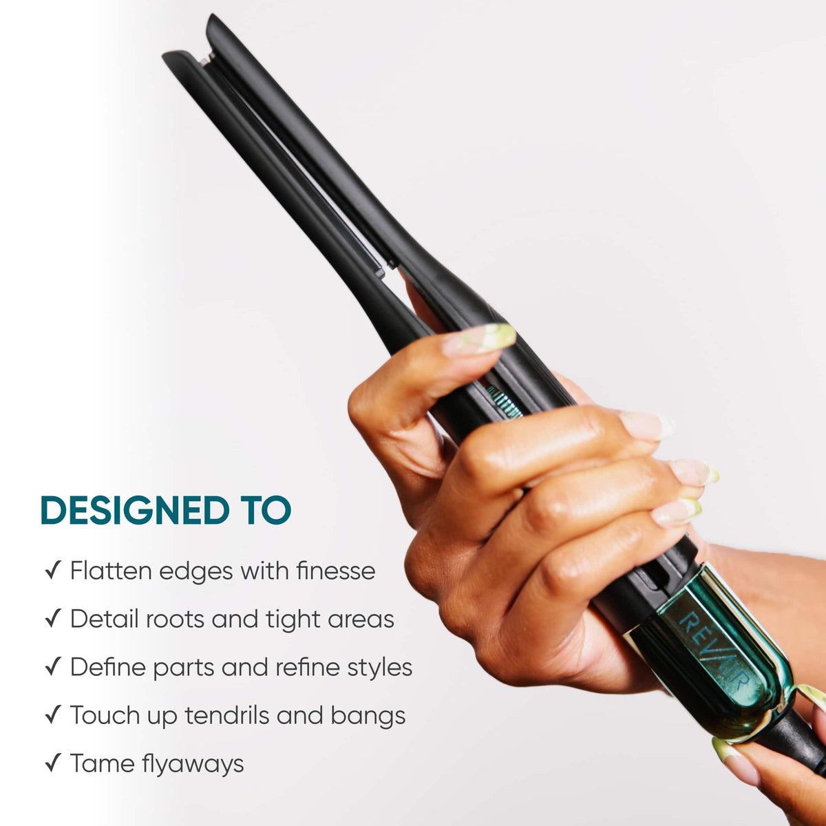 RevAir - Precision Root & Micro Edge Styler - 0.3 inch - Black & Teal