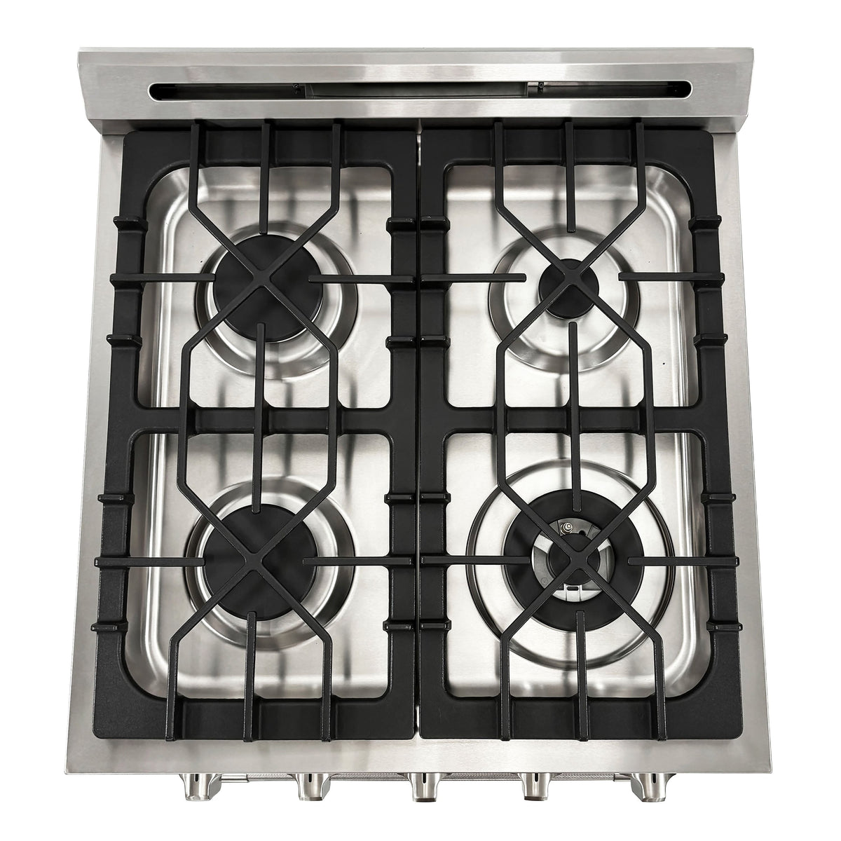 Unique Appliances - Off-Grid 24 in. 4-Burner Waist High Broiler Propane Range in White - White
