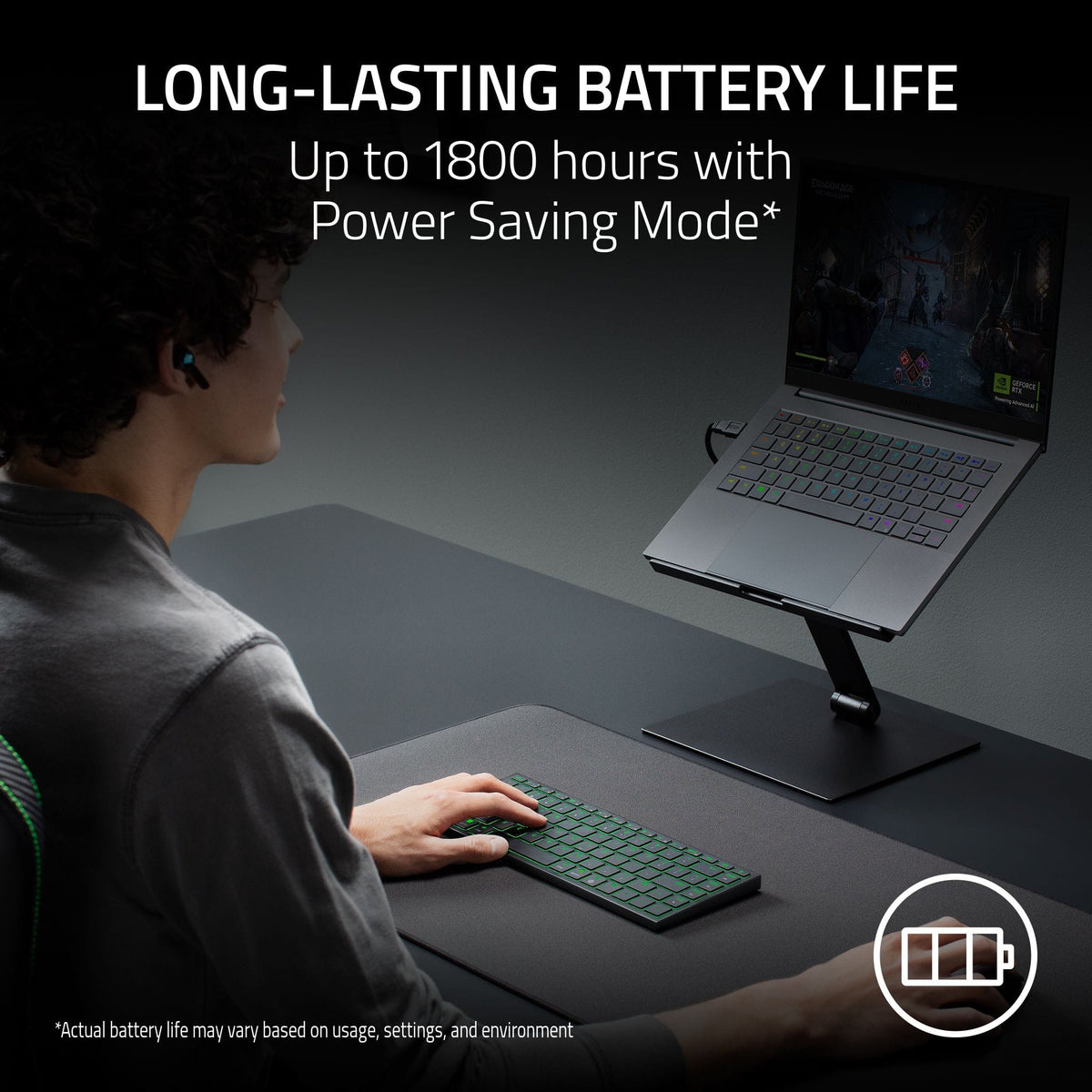 Razer - Joro Portable 75% Wireless Scissor Low-Profile Gaming Keyboard for PC and Mac with Chroma RGB Backlighting - Black