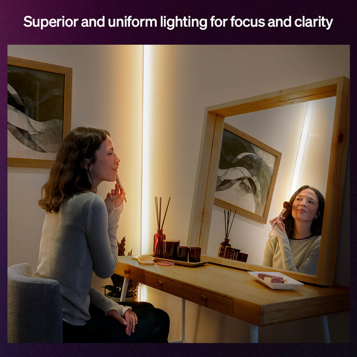 Philips - Hue OmniGlow Strip Light 10 feet - White