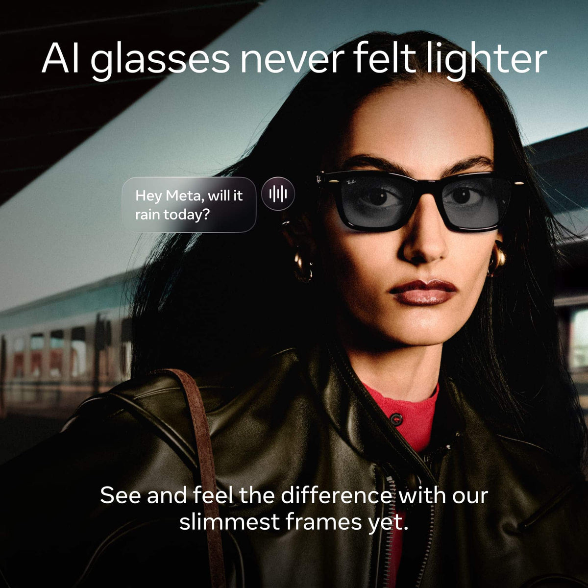 Ray-Ban Meta - Audio Burbank Large - Audio-Only AI Glasses - Transitions Grey Lenses - Shiny Black