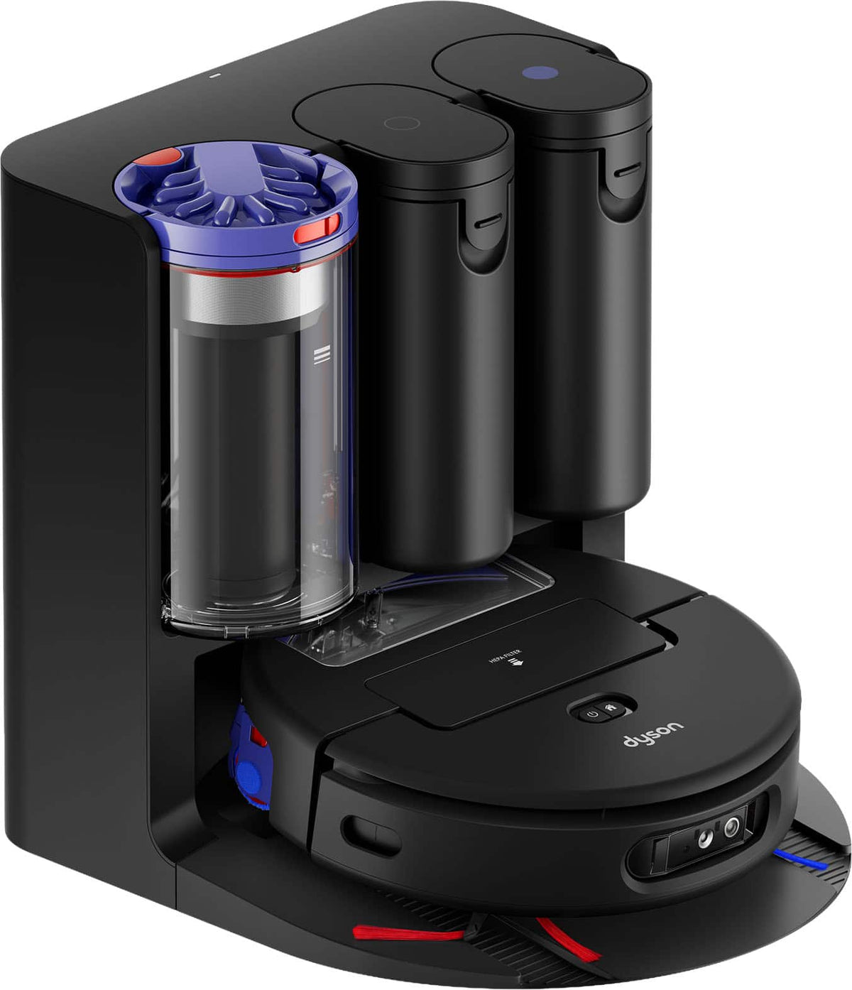 Dyson - Spot+Scrub Ai Wet and Dry Robot Vacuum - Matched Black/Blue