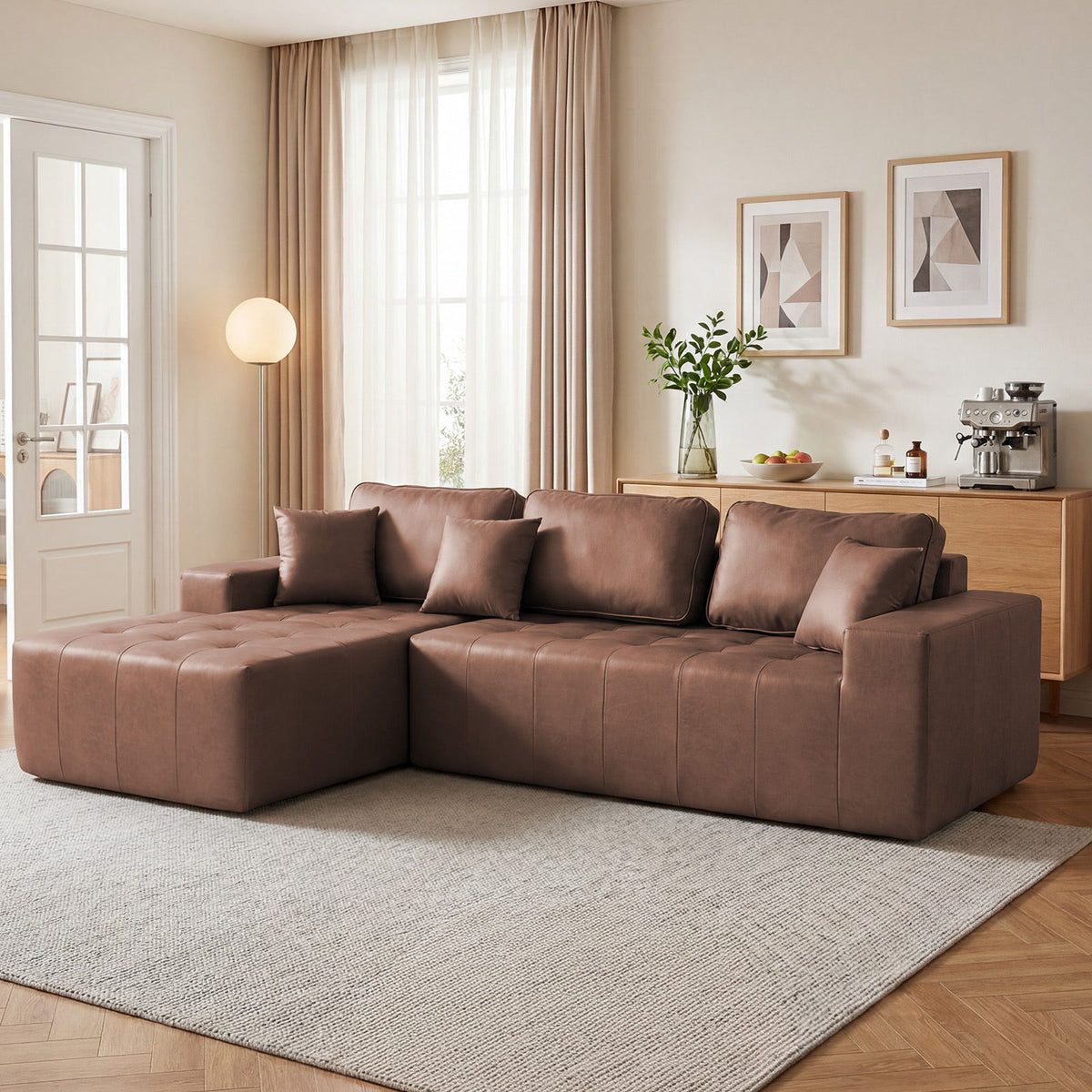 Sofá cama esquinero en forma de L