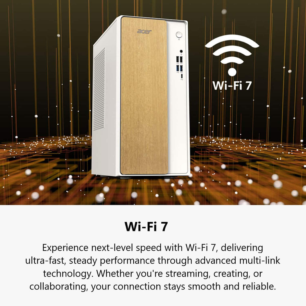 Acer - Aspire TC AI Tower Desktop - AMD Ryzen AI 5 330 2025 - 16GB DDR5 Memory – 1TB Storage - Copilot+ PC - White