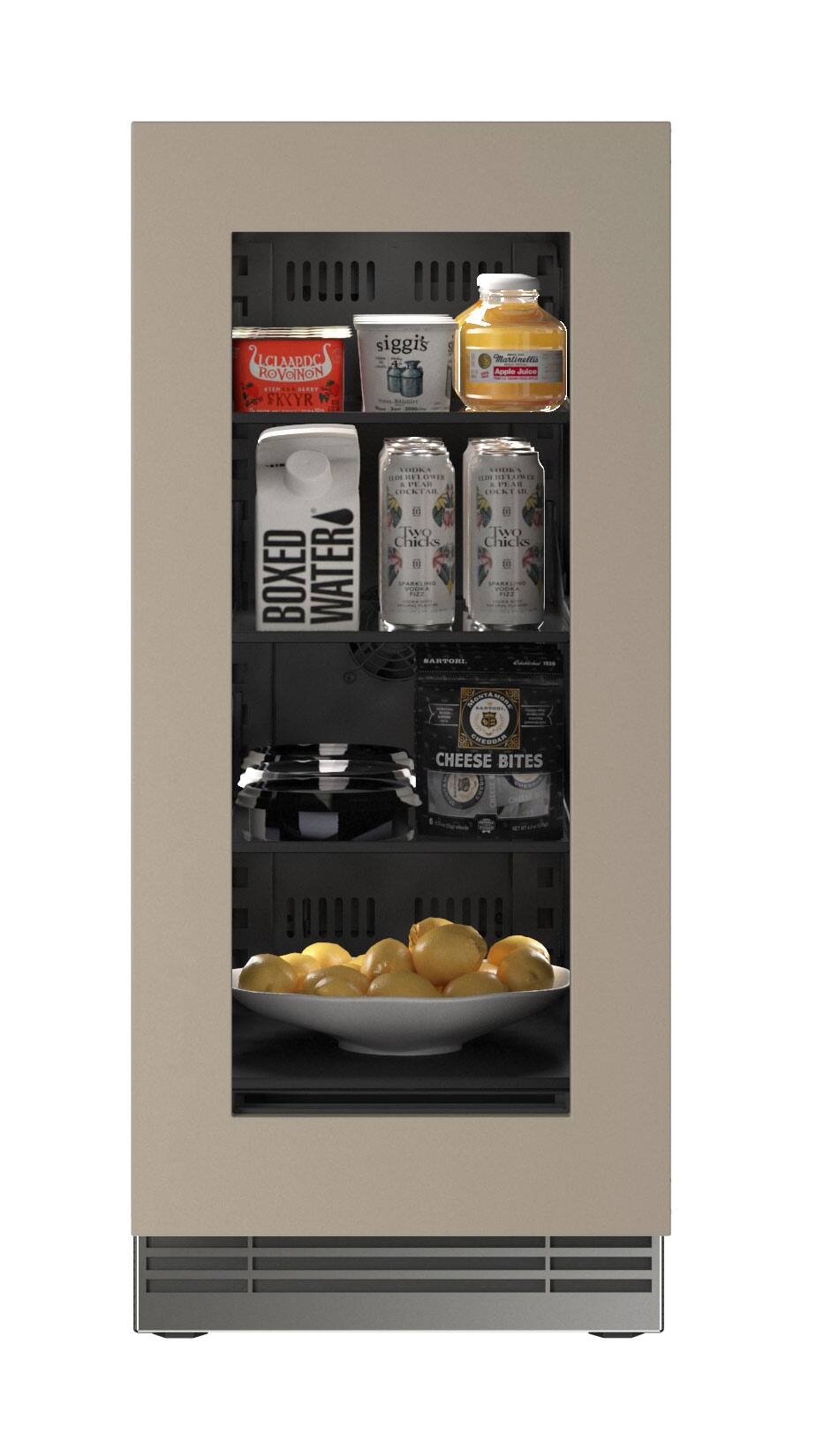 U-Line - 15"W. 2.8 Cu.Ft. Built-In Panel Ready w. Glass Compact Refrigerator - Custom Panel Ready