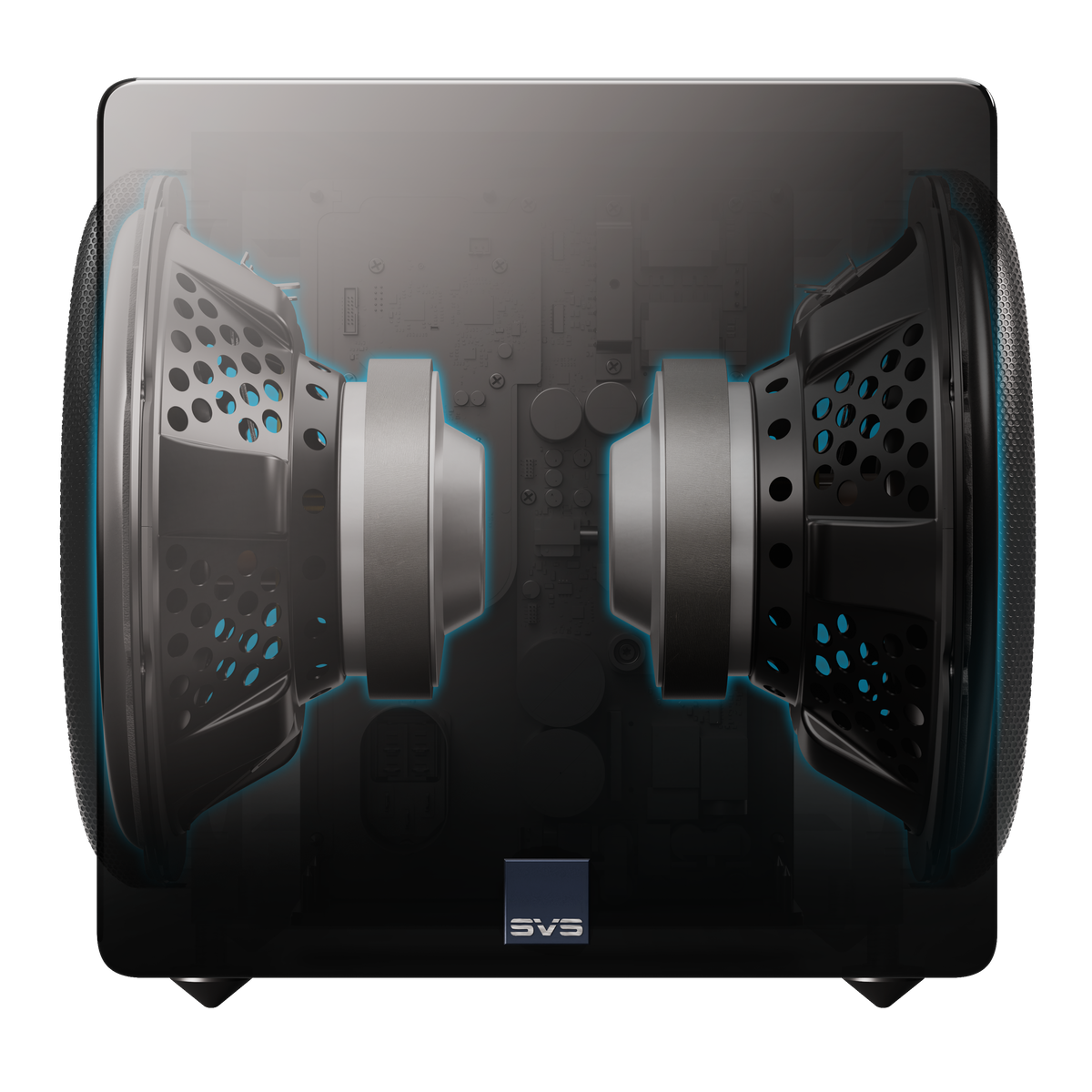 SVS - 3000 Micro R|Evolution Dual 9" Drivers 1,200 W Powered Micro Subwoofer - Piano Gloss Black