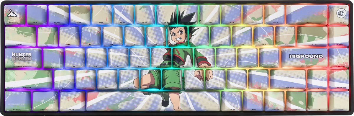 Higround - Hunter x Hunter Basecamp 65+ 65% Wired Mechanical Pre-Lubed TTC Venus Linear Switch Gaming Keyboard w/ RGB Backlighting - Gon