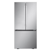 LG - 33-in Wide Standard-Depth MAX 25.1 Cu. Ft. French Door Smart Refrigerator with Glide N' Serve Drawer - Stainless Steel