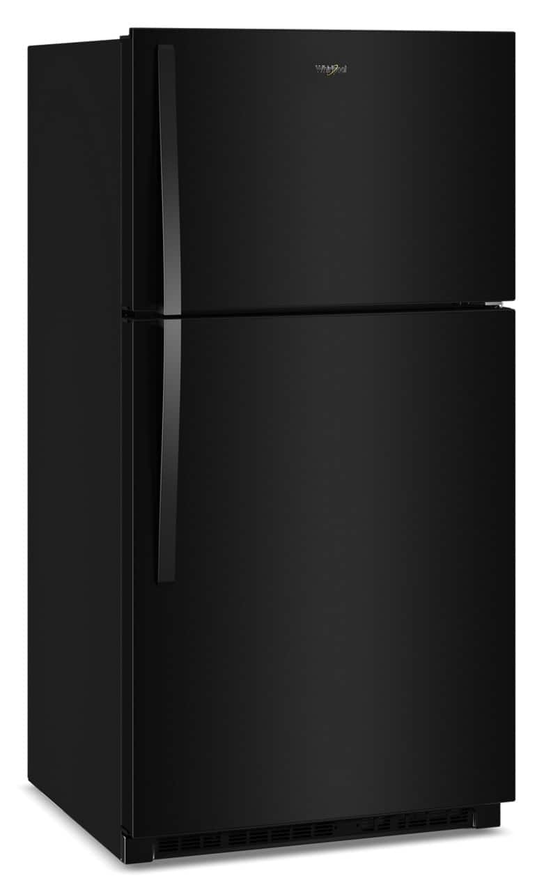 Whirlpool - 33 in. Wide 21.3 cu. ft. Top-Freezer Refrigerator with Total Coverage Cooling - Black