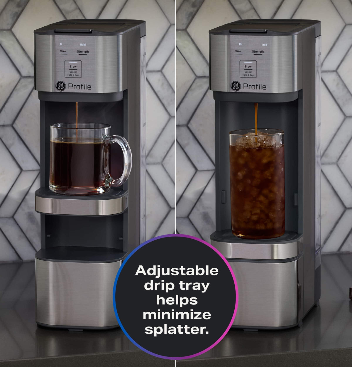GE Profile - Brewpal Single-Serve Coffee Maker - Stainless Steel